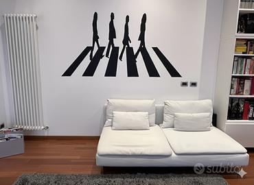 Divano tessuto bianco 2 posti