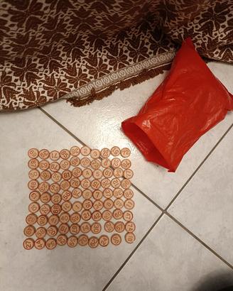 Gettoni numerati completi della tombola/bingo