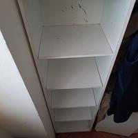 Scansia bianca a 5 piani gia' montata