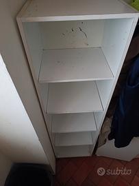 Scansia bianca a 5 piani gia' montata