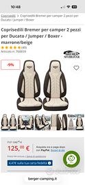 Coprisedili per camper
