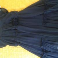 Vestito organza blu Benetton 8-10 anni