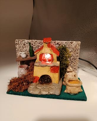 SCENA PRESEPE FORNO CON LUCI