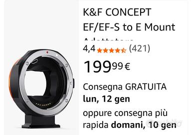 Adattatore Canon - Sony