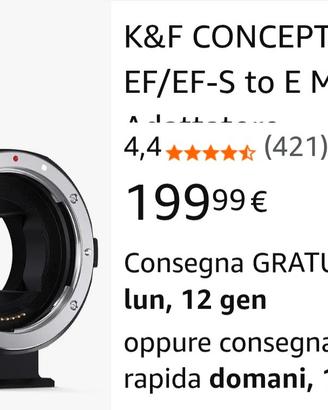 Adattatore Canon - Sony