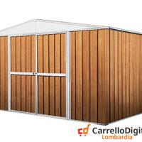 Box in Acciaio da giardino 360x345cm fin legno