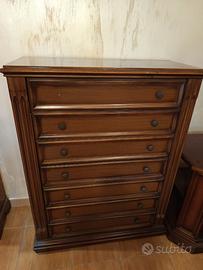 Settimino in legno colore noce