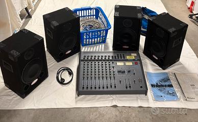 Kit MIXER MONTARBO 626 con 4 casse 200W