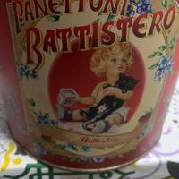 Contenitore di latta panettone battistero