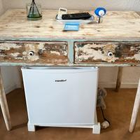 scrivania/consolle con finitura shabby chic