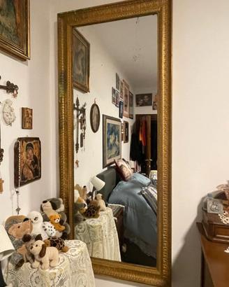 Specchio in argento con cornice