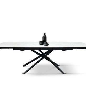 tavolo allungabile marmo/ceramica bianco o nero