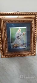 quadro dipinto cane maltese nuovissimo 