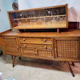Credenza con alzata vetrina - Paolo Buffa anni60