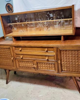 Credenza con alzata vetrina - Paolo Buffa anni60