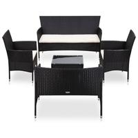 Set Divani da Giardino 5 pz con Cuscini in Polyrat