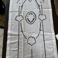 Coppia tende ricamo ad intarsio