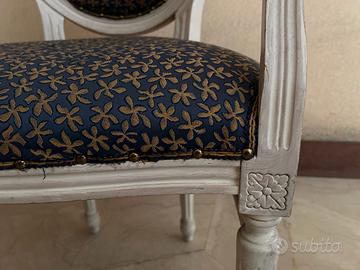 Poltroncine con braccioli shabby