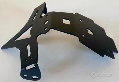 Portatarga moto in acciaio con supporto frecce