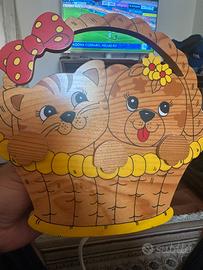 Portalampade in legno