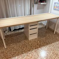 Scrivania Ikea con cassettiera
