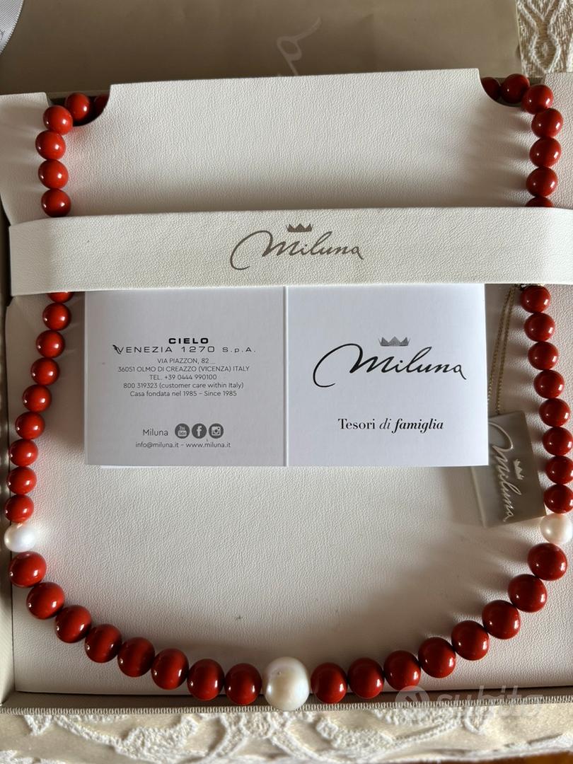 Perle Vere Collana Miluna Perle Rosse Collana Miluna In Corallo
