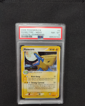 Pokemon PSA 8 MANECTRIC EX 8/100 HOLO ENG INGLESE
