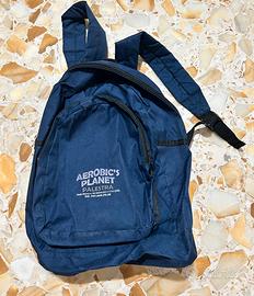 Zainetto comodo palestra aerobica blu zip taschini