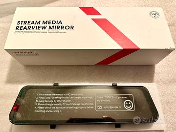 4K Dash Cam Specchietto con Telecamera