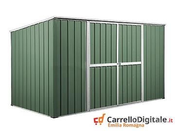 Capanno attrezzi in Acciaio 345x186 verde scuro