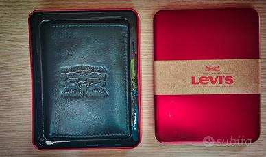 portafoglio Levi'S - vera pelle, nero - NUOVO