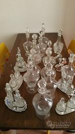 Collezione bottiglie d'epoca in vetro