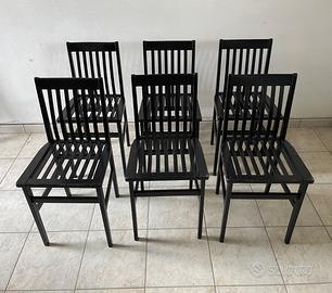 6 sedie Aldo Rossi per Molteni