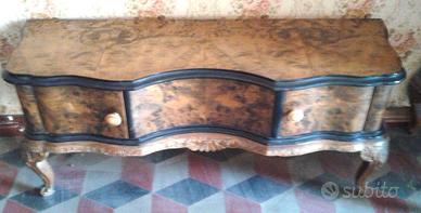 Tavolino mobile basso in radica 120 x 55 x 40 cm