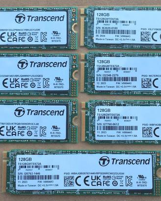 7 hard disk Transcend 128 gb NVMe 100%
