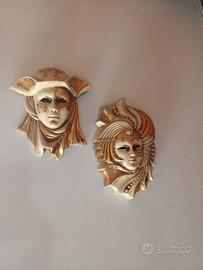 Coppia maschere veneziane da parete