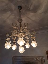 lampadario antico vetro Murano, dimensioni medie