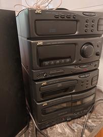 Impianto stereo JVC vintage + giradischi Yamaha 