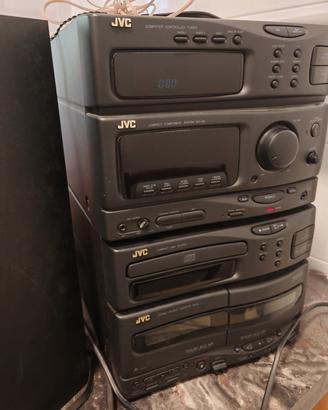Impianto stereo JVC vintage + giradischi Yamaha 