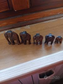 Elefantini in ebano 