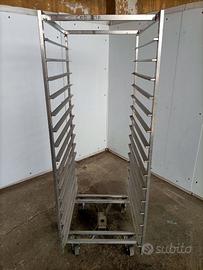 Carrello Porta Teglie in Acciaio Inox