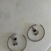 Orecchini Louis Vuitton Cerchi Argento