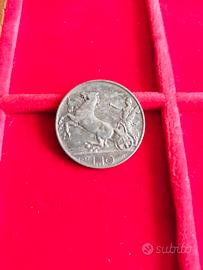 10 lire 1927 biga 2 rosette