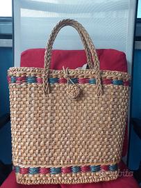 borsa in paglia vintage 