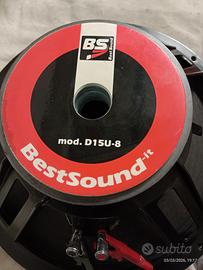 Coppia subwoofer 15 pollici BEST SOUND. OTTIMI.