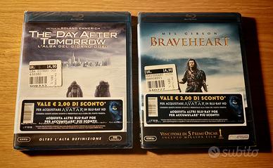 BRAVEHEART + THE DAY AFTER TOMORROW BLU RAY NUOVI