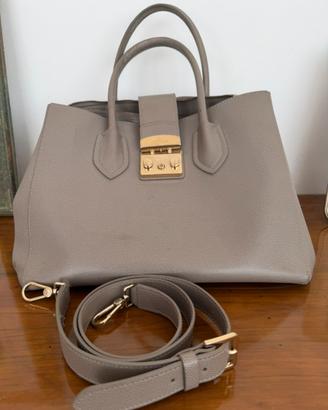 Borsa Furla in pelle color tortora