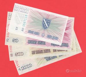 BOSNIA HERZEGOVINA set banconote