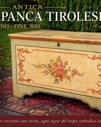 Antica cassapanca tirolese del 800
