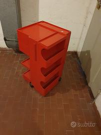 CARRELLO BOBY ROSSO DI JOE COLOMBO PER KARTELL